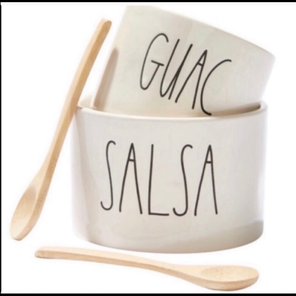 RAE DUNN Guac & Salsa Bowl Set NEW IN BOX